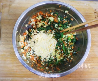 全麦面菜团子❗️低脂饱腹减肥主食代餐的做法步骤：2