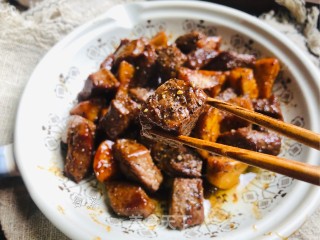 简单美味的杏鲍菇牛肉粒的做法步骤：13
