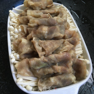 金针菇蒸牛肉卷的做法步骤：8