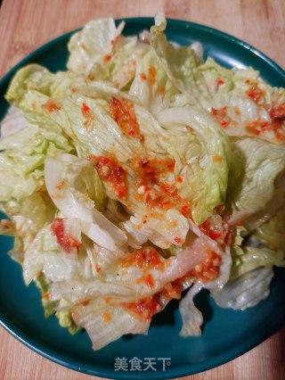 蒜蓉辣酱拌球生菜的做法步骤：6