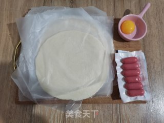 芝士热狗手抓饼的做法步骤：1