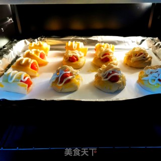 芝士热狗手抓饼的做法步骤：8