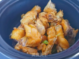 笨鸡炖臻蘑的做法步骤：7