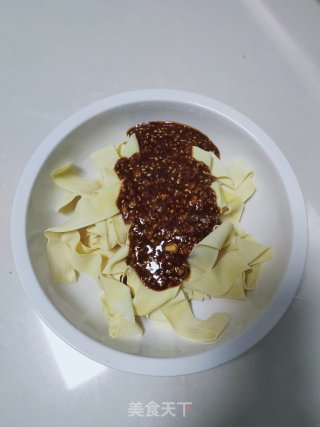 孜然香辣豆皮的做法步骤：12