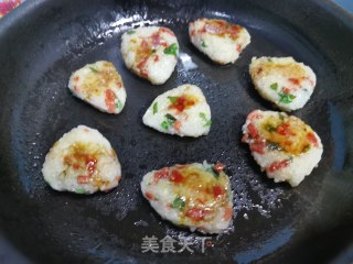 青菜火腿饭团的做法步骤：8