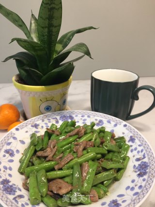 牛肉炒四季豆的做法步骤：6