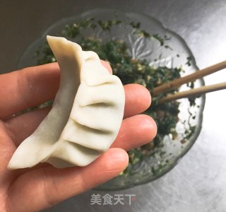 荠菜煎饺的做法步骤：7