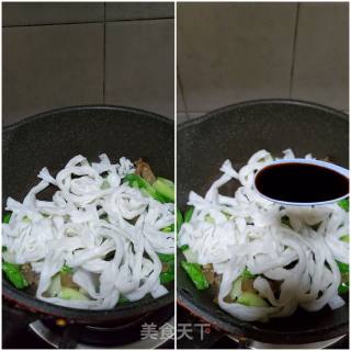 青菜炒绉绉粉的做法步骤：6