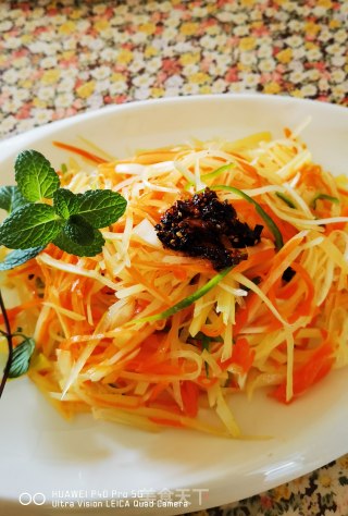 好吃的炝拌菜&土豆胡萝卜炝双丝的做法步骤：10