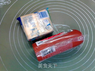 迷你香葱芝士火腿小方包的做法步骤：2
