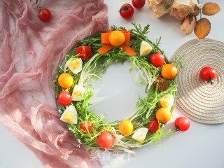 圣诞创意蔬菜花环沙拉????低脂低卡健康????的做法步骤：7