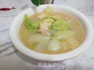 白菜冻豆腐汤的做法步骤：7
