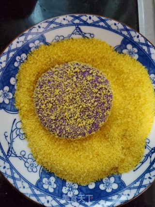 黑芝麻馅紫薯糯米饼的做法步骤：7