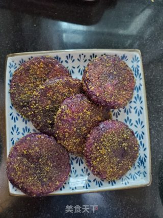 黑芝麻馅紫薯糯米饼的做法步骤：10