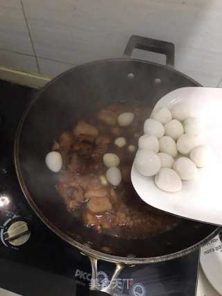 肉炖鹌鹑蛋的做法步骤：8