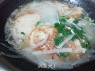鸡蛋萝卜丝汤的做法步骤：3