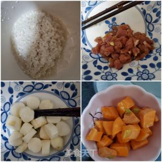 山药胡萝卜瘦肉粥的做法步骤：1