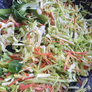 韭黄鸡蛋炒荞麦饼的做法步骤：8