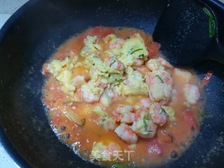 番茄味鸡蛋炒虾仁的做法步骤：11