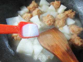 素丸子萝卜汤的做法步骤：4