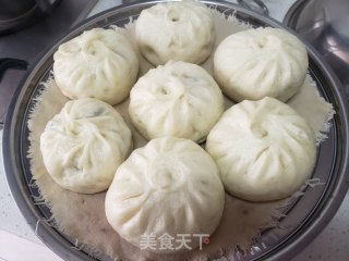 槐花鸭蛋包子的做法步骤：14