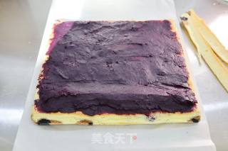 豹纹紫薯蛋糕卷的做法步骤：23