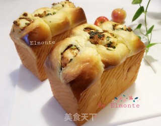 香葱肉松吐司的做法步骤：17