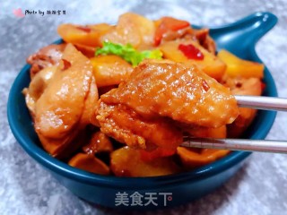 杏鲍菇土豆胡萝卜炖鸡腿的做法步骤：13