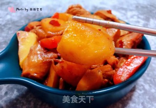 杏鲍菇土豆胡萝卜炖鸡腿的做法步骤：15