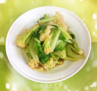 蚝油花菜炒生菜的做法步骤：7