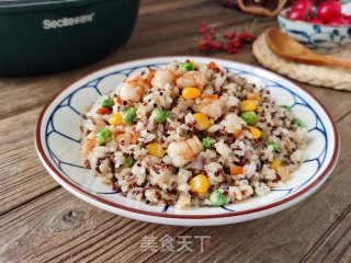 减脂鲜虾藜麦饭的做法步骤：14