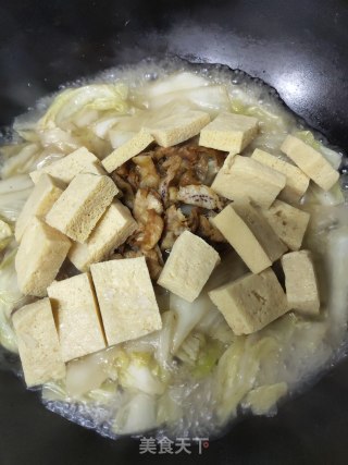 花脂白菜炖豆腐的做法步骤：6