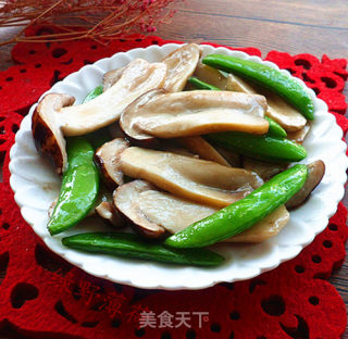 松茸甜豆的做法步骤：6