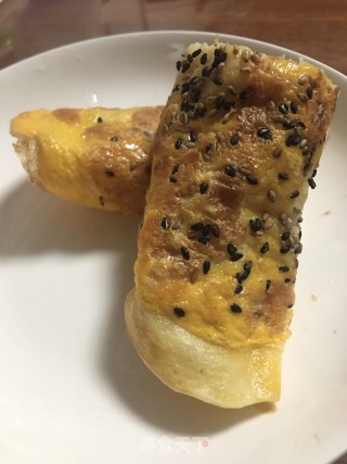 鸡蛋芝麻煎饼的做法步骤：9