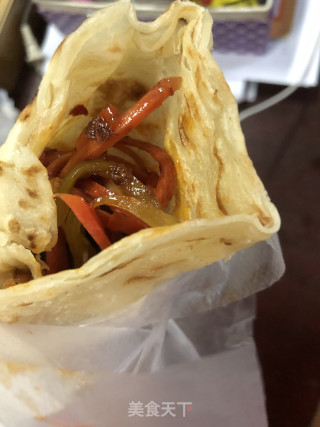 面饼裹辣菜的做法步骤：5