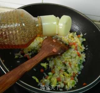 家常火腿炒饭的做法步骤：8