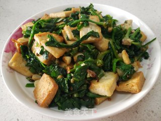 菠菜炒豆腐的做法步骤：6