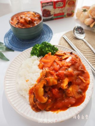 番茄红烩牛肉捞饭❤️酸甜可口孩子最爱的做法步骤：8