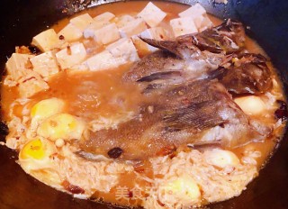 鹌鹑蛋豆腐炖黑鱼的做法步骤：8