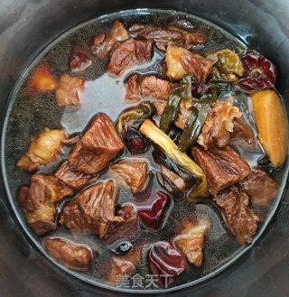 素鸡炖牛腩的做法步骤：5