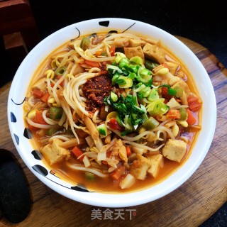 豆腐黄花臊子面的做法步骤：16