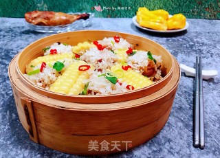 糯米排骨蒸玉米的做法步骤：13