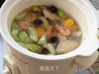 甜虾鸡翅炖冬瓜的做法步骤：5