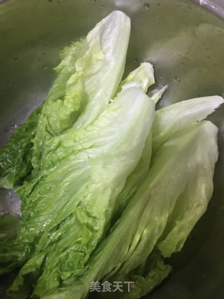 肉丝生菜粥的做法步骤：2