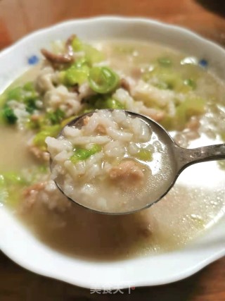 肉丝生菜粥的做法步骤：10