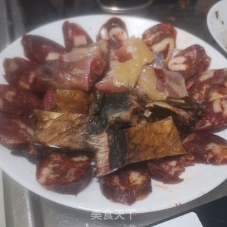 腊味合蒸的做法步骤：2