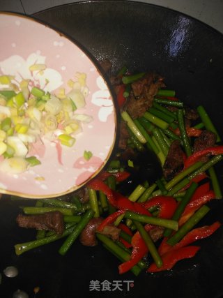 蒜苔炒牛肉的做法步骤：12