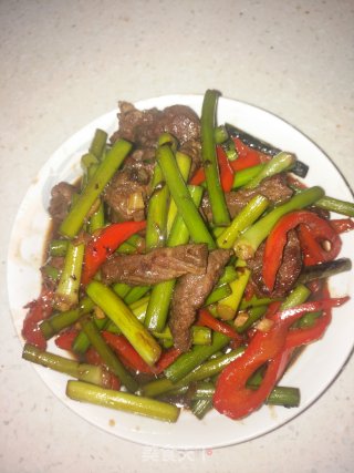 蒜苔炒牛肉的做法步骤：15