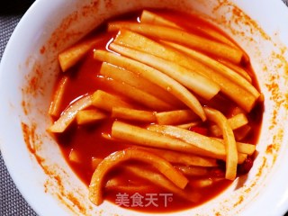 开胃小菜????甜辣白萝卜干（做法简单快速腌制凉菜、咸菜）的做法步骤：7