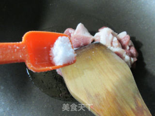 老豆腐盐煎肉的做法步骤：3